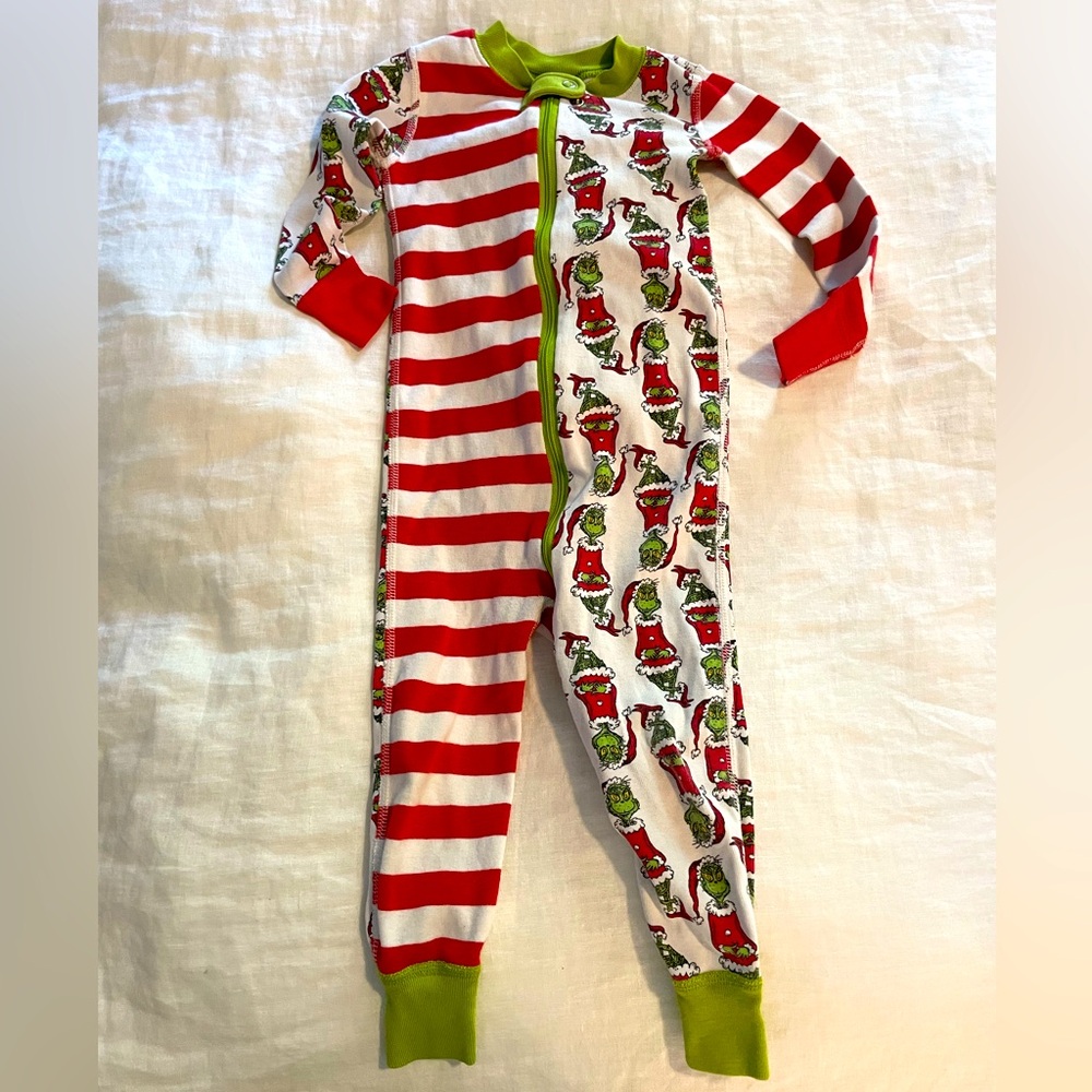 Hanna Andersson Hannajams Grinch onsie pajamas unisex 2T.